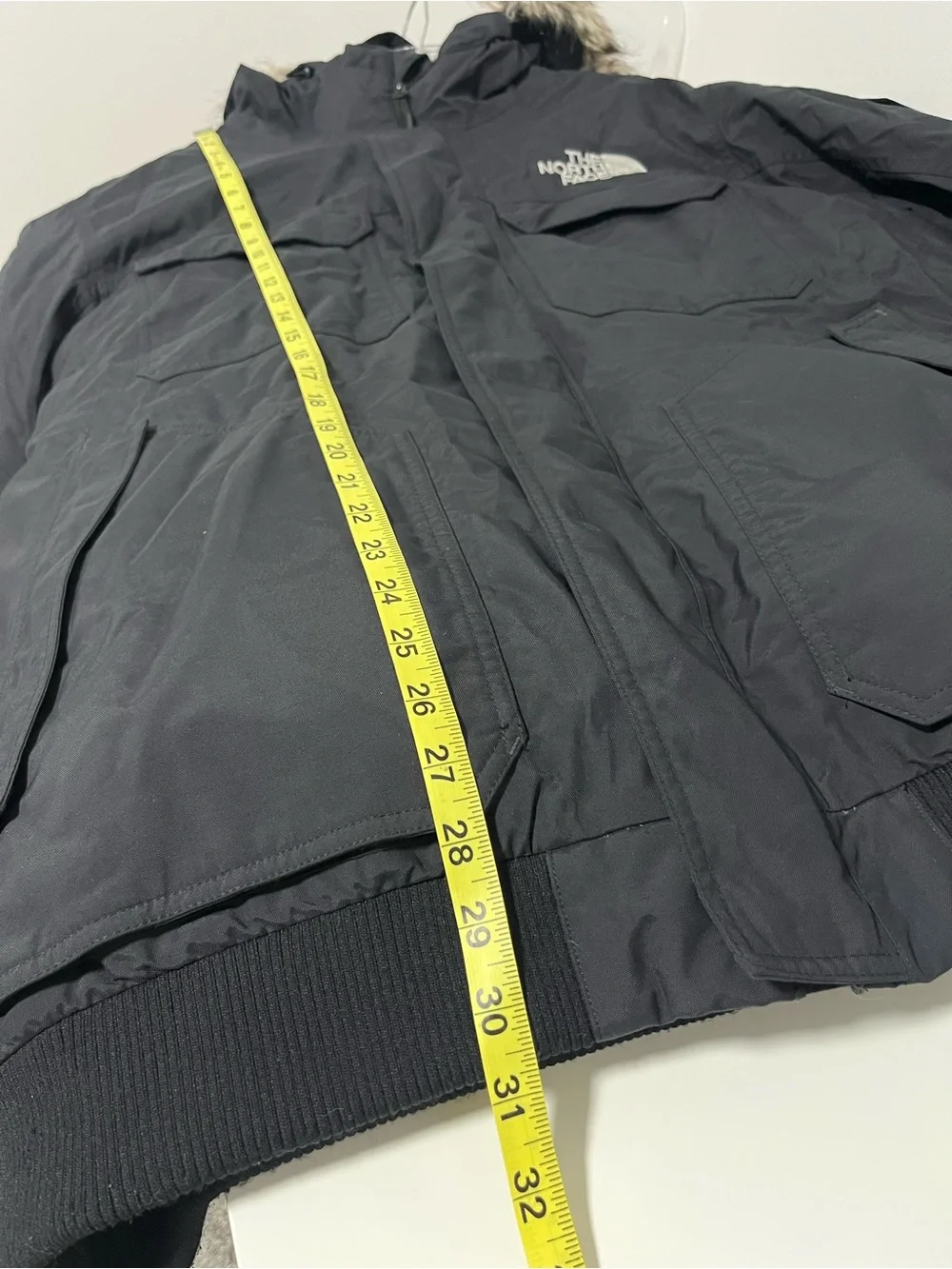 The North Face Gotham Jacket III 550 Down Fill Puffer Jacket Fur Trim Black XL